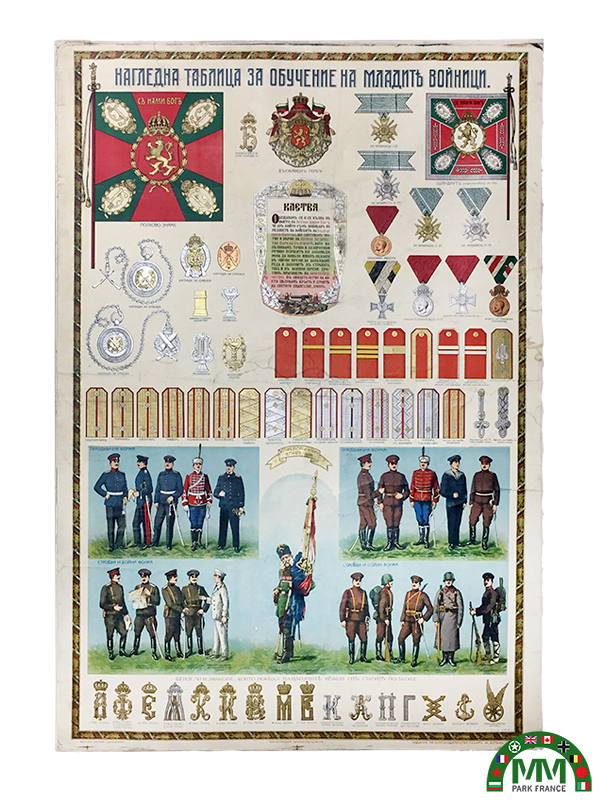 Affiche d'instruction български pour les jeunes soldats