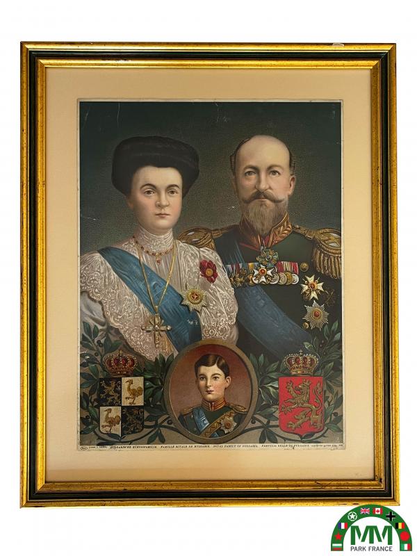 Cadre portrait Ferdinand 1er et Eléonore de Bulgarie